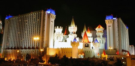 LAS VEGAS - NOVEMBER 10: Exterior photo of the Excalibur Hotel-Casino November 10, 2005 in Las Vegas, Nevada. (Photo by Ethan Miller/Getty Images)