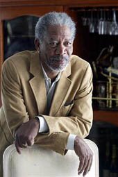 US actor Morgan Freeman, guest of the 38th Karlovy Vary (Carlsbad) film festival, poses 09 July 2003 in his hotel.