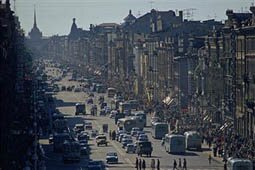 RUSSIA - MAY 05: Nevsky Prospekt is the main artery of Saint Petersburg, St, Petersburg, Russia (Photo by Dick Durrance II/National Geographic/Getty Images)