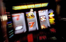 Electronic slot machines are displayed at a gaming expo in Macau on June 04, 2008. More than 6,000 gaming professionals from around the world were expected to converge on the giant Venetian casino resort for the Global Gaming Expo Asia (G2E Asia) 2008, double the number from last year. The three-day event will showcase the latest slot machines, security software, gaming devices and even weapons detectors from more than 180 international suppliers.