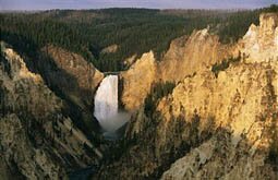 Lower Yellowstone Falls, Yellowstone National Park, Wyoming. Twilight view of lower Yellowstone Falls. (Photo by Michael Lewis/National Geographic/Getty Images)